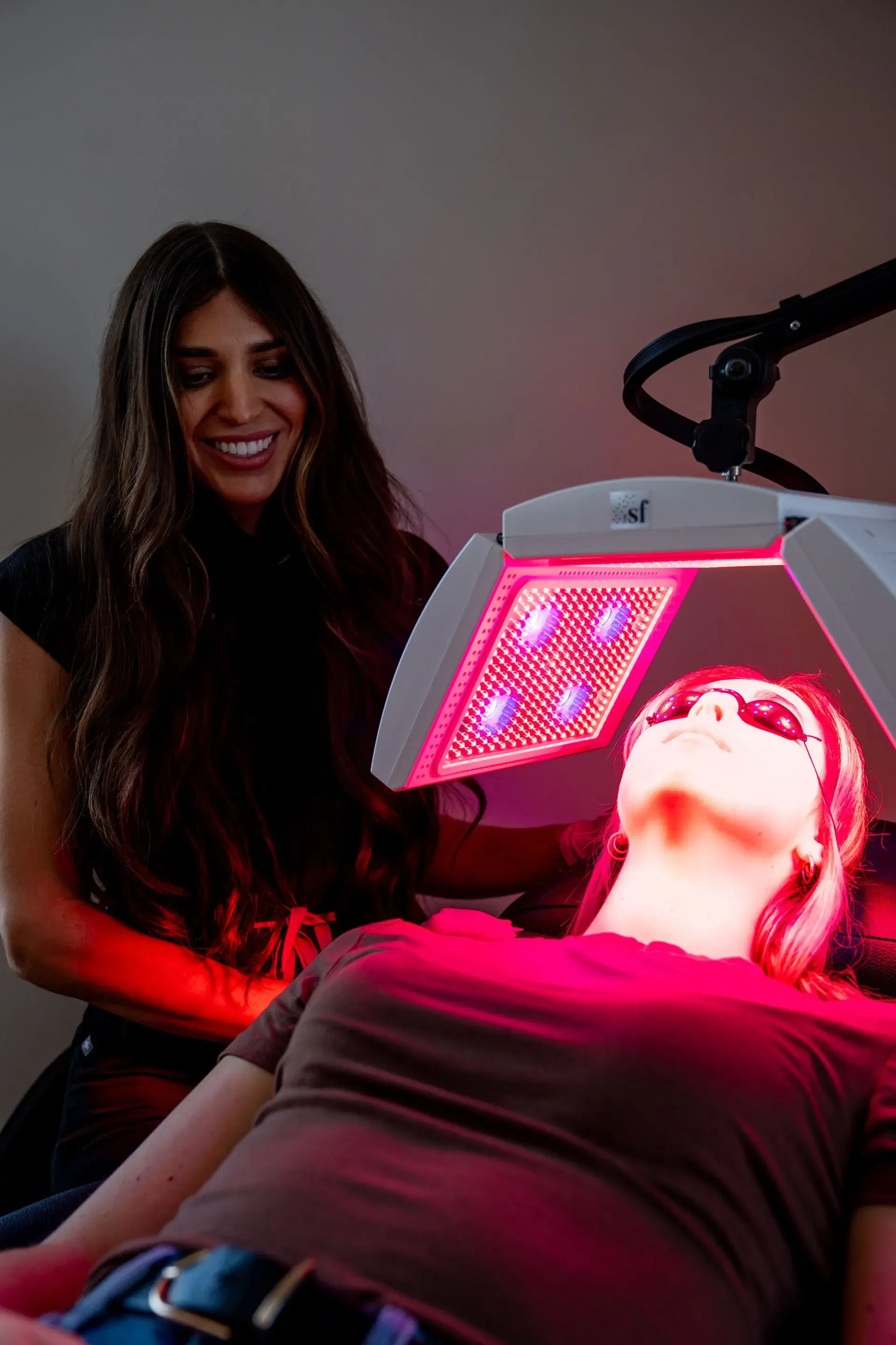 SaltFacial Treatment process from cleansing through LED therapy at Illume Aesthetics