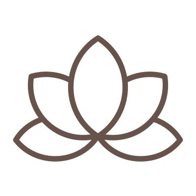 Spa flower icon representing natural, balanced aesthetic results